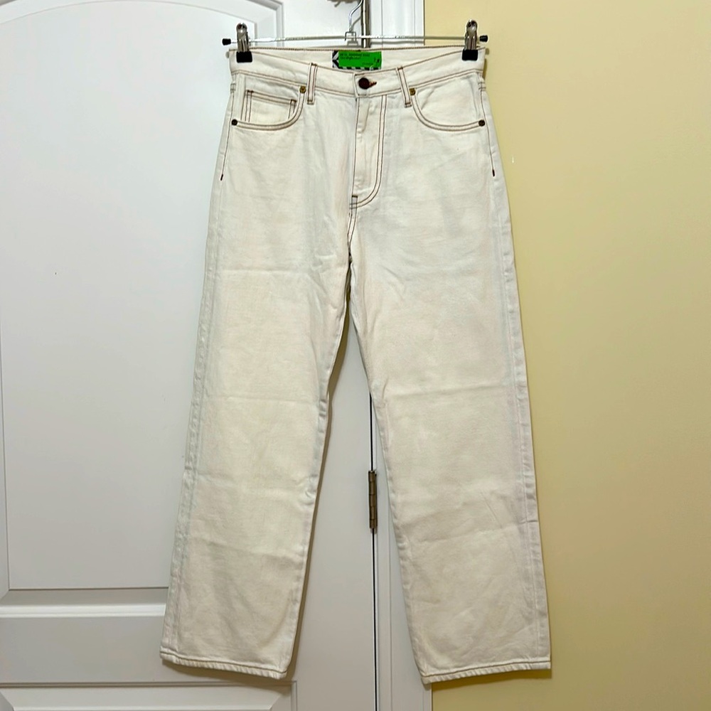 NWT Sandrine Rose Straight Leg Jeans White 26